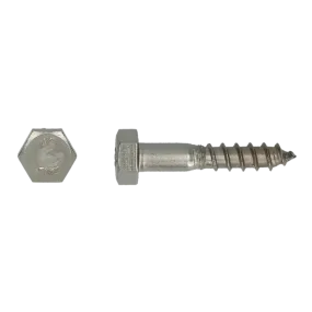A2 houtdraadbouten 10.0 x  50 mm  Din 571 verpakking 100 stuks