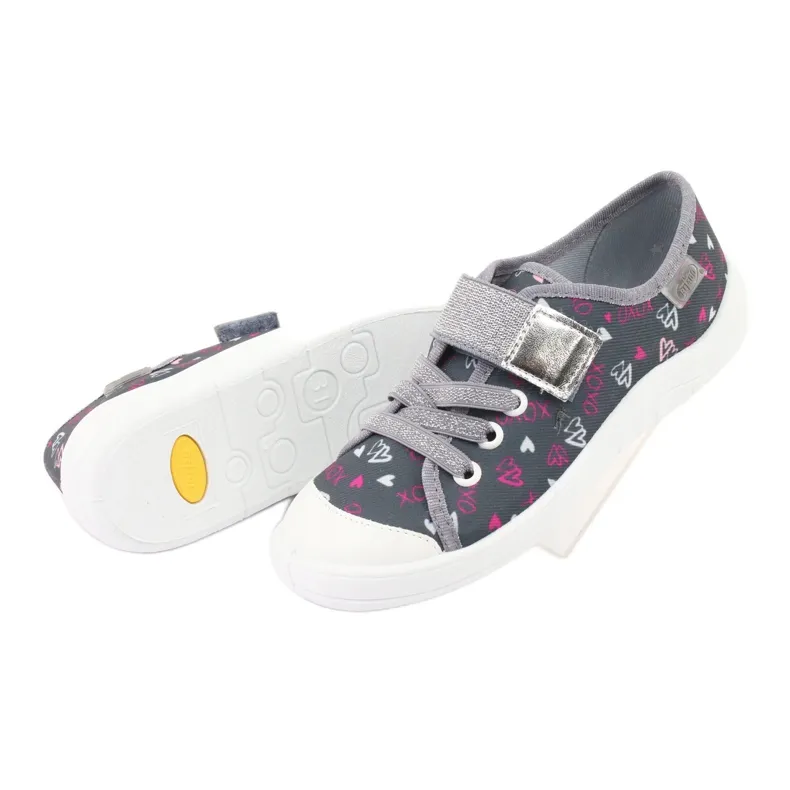 Befado kindersneakers 251Y138 wit roze grijs