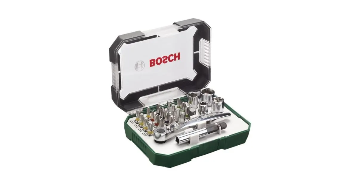 BOSCH 26DELIGE SCHROEVENDRAAIERMINISET MET RATEL 2607017322