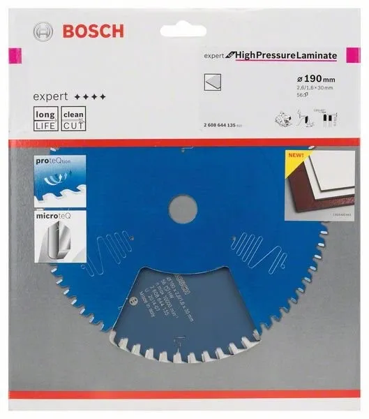 BOSCH Zaagblad Expert voor Hogedruklaminaat 190 x 30 x 2,6 mm, 56 2608644135