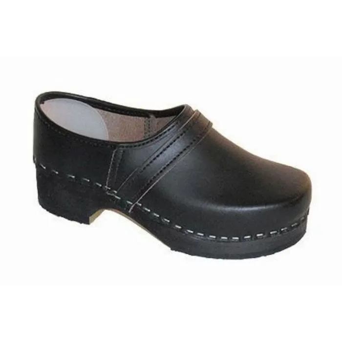 COMFORT 960 KLOMPEN  DICHTE HIEL  ZWART  LEER