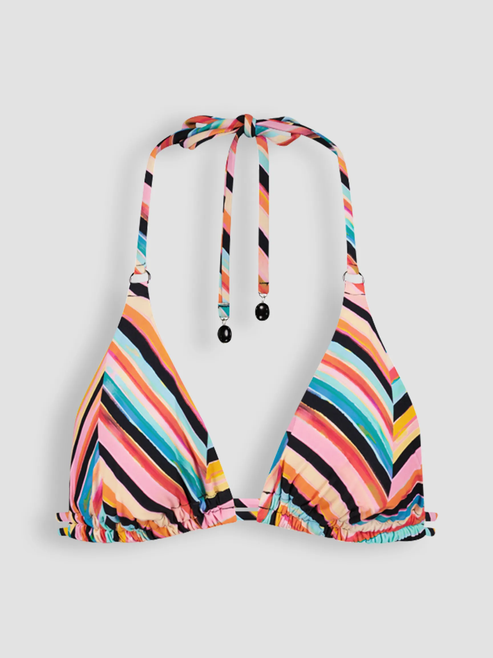 Cyell Chevron Chic, voorgevormde bikinitop met print