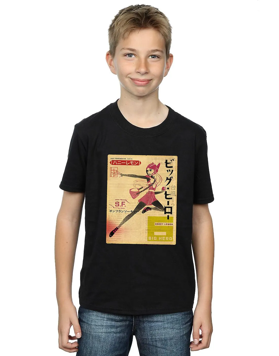 DISNEY BOYS BIG HERO 6 BAYMAX HONING CITROEN KRANT TSHIRT