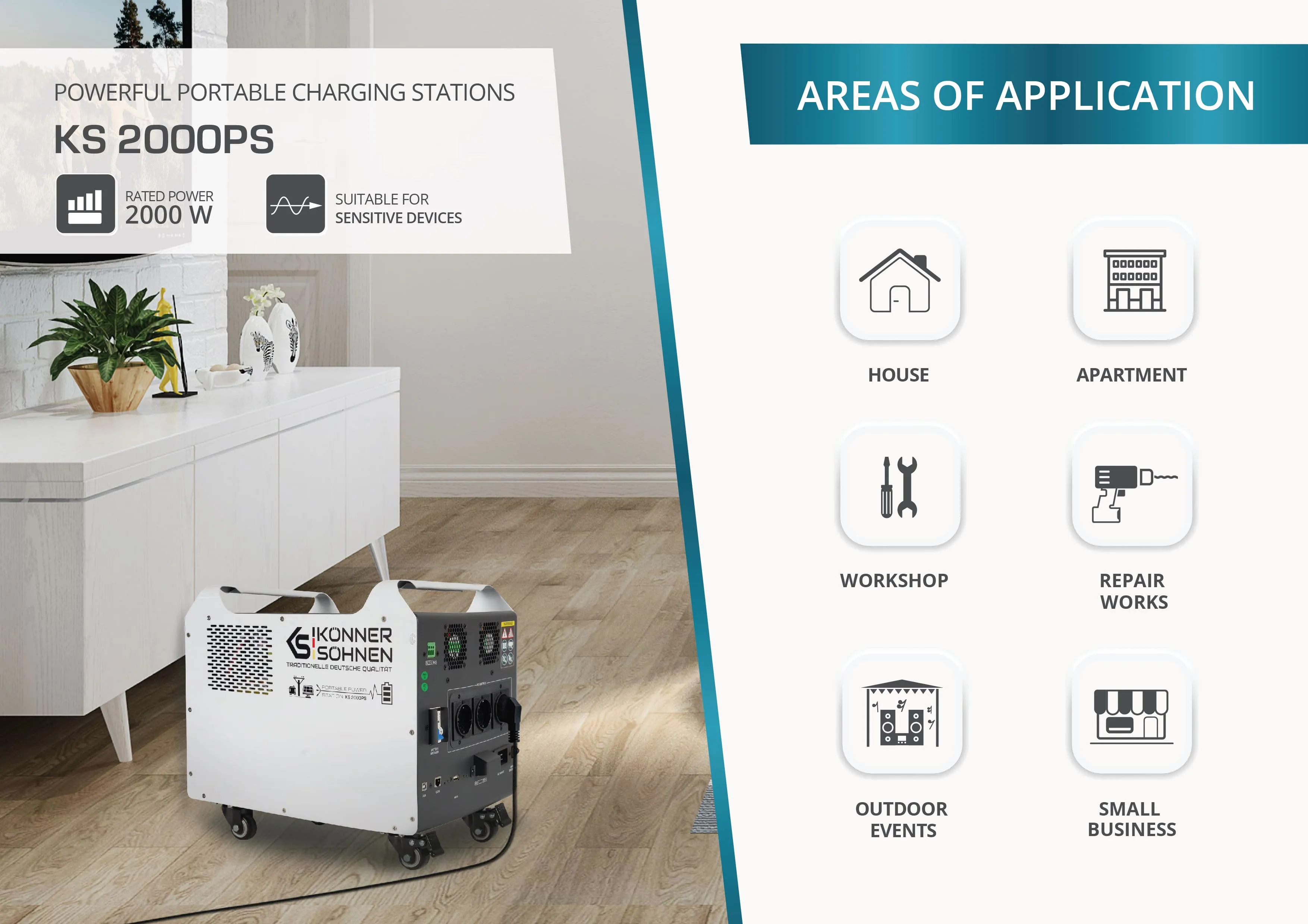 DRAAGBARE ZONNEENERGIECENTRALE KS 2000PS