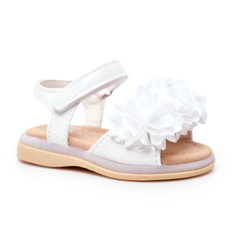 FRROCK Kindersandalen Met Velcro Gloeiend Wit Milena