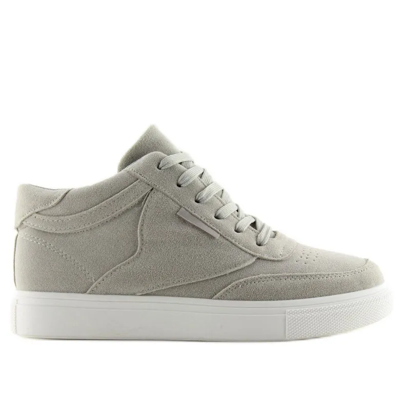 Grijze suède damessneakers LT.GRAY grijs