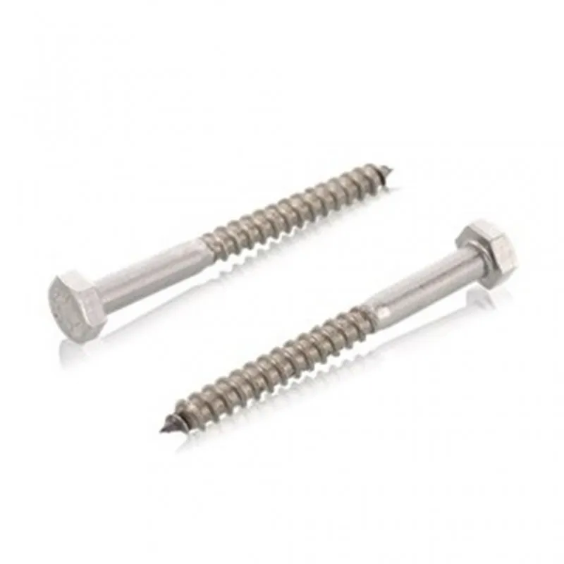 HOUTDRAADBOUT DIN571 10X160MM RVS A2  50 STUKS