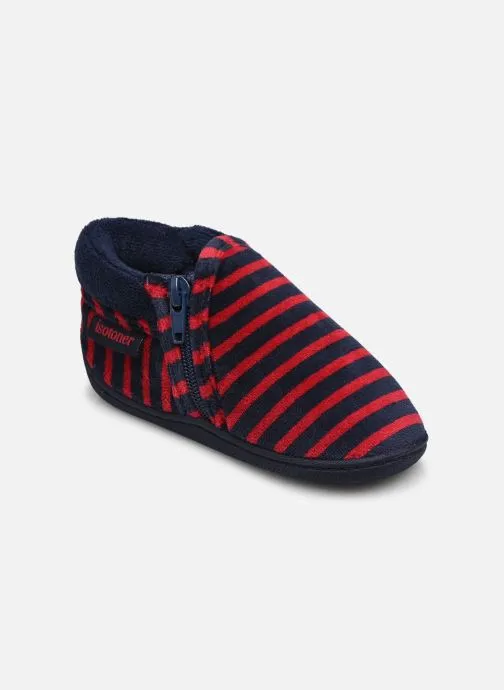      ISOTONER BOTTILLONS ZIP GARCON  VELOURS  ROOD   