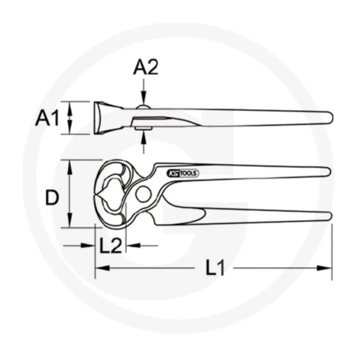 Ks tools ks tools moniertang 250mm lengte met tauchisoliertem griff
