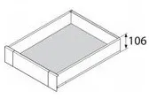 LEGRABOX OP MAAT  M BLUM CE  INOX RVS AFP  300MM  HOOGTE M 90,5MM (M106)  ZWART