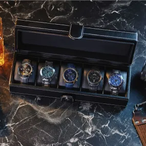 Mats Meier Mont Fort Zwarte Horlogebox voor 5 Horloges