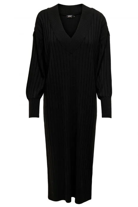 ONLY maxi jurk met ribstructuur | Onlnew