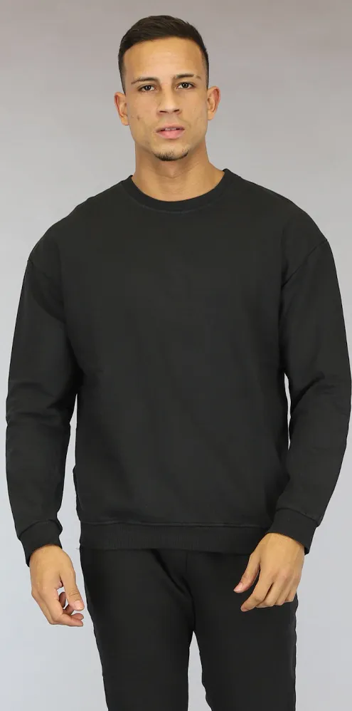  BASIC ZWARTE HEREN SWEATER