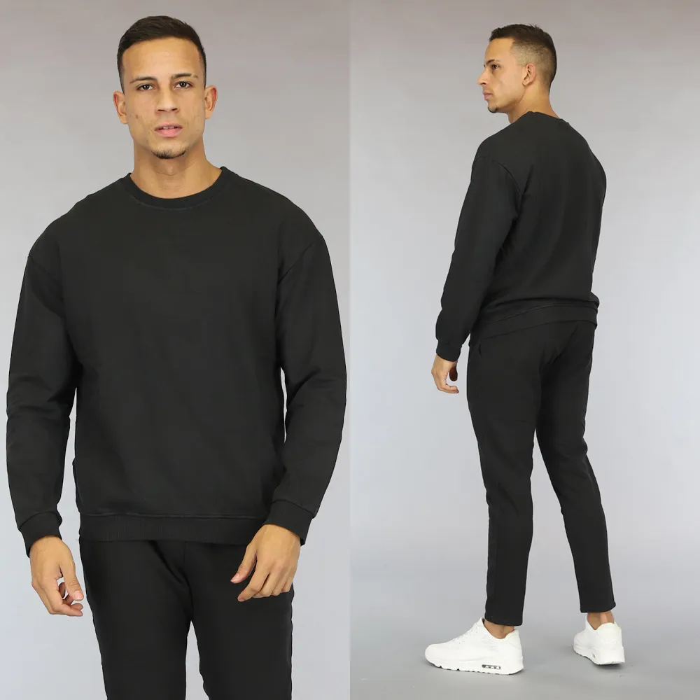  BASIC ZWARTE HEREN SWEATER