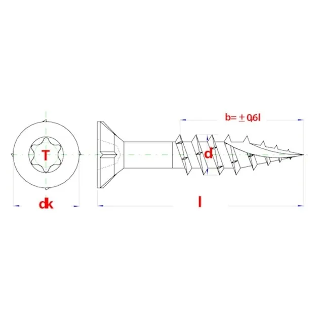 PFS+ HOUTSCHROEF/SPAANPLAATSCHROEF VZKT Ø6,0X180 ZNG