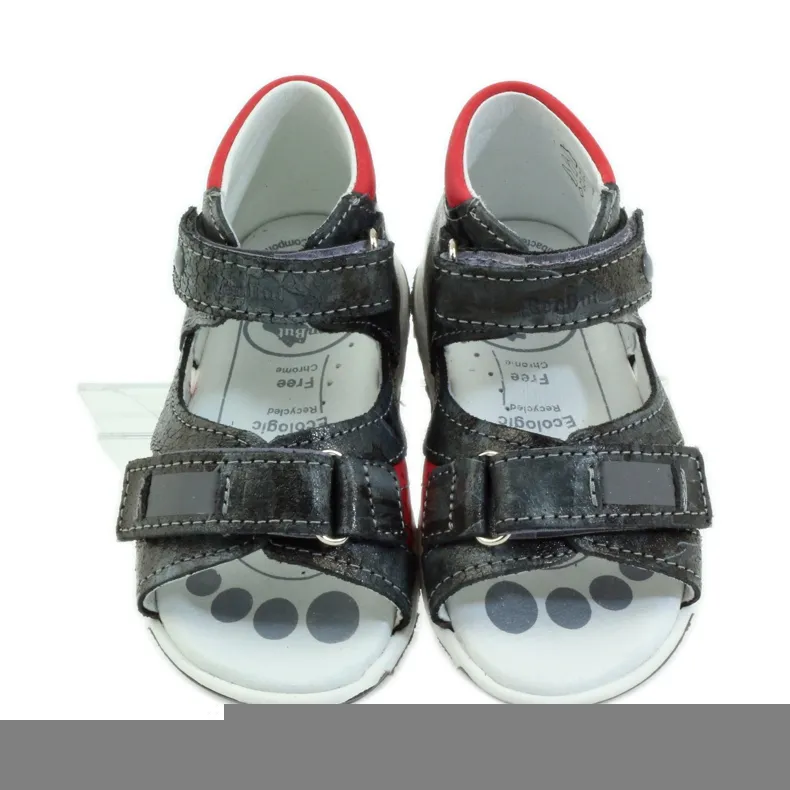 Sandalen met klittenband en reflector Ren But 1407 grijs