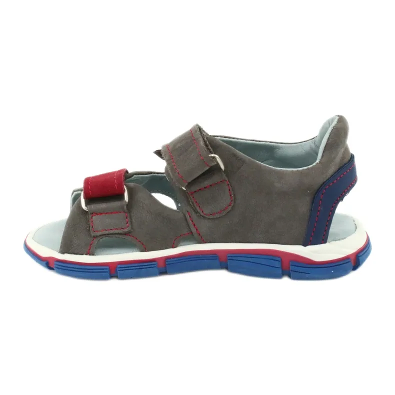 Sandalen met klittenband Mazurek 314 grijs/rood blauw
