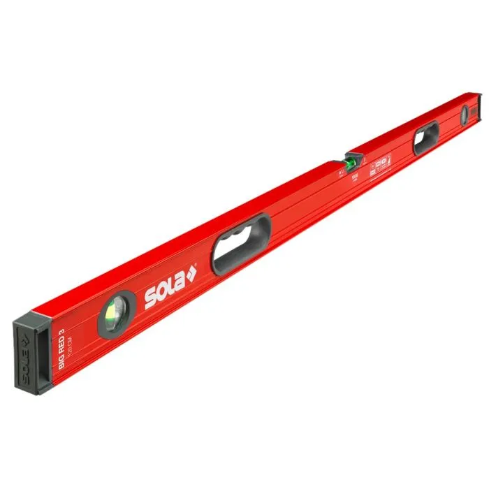 Sola Alu waterpas BIG RED3/120 120cm 3 libellen 0,50mm/m 2 handgrepen