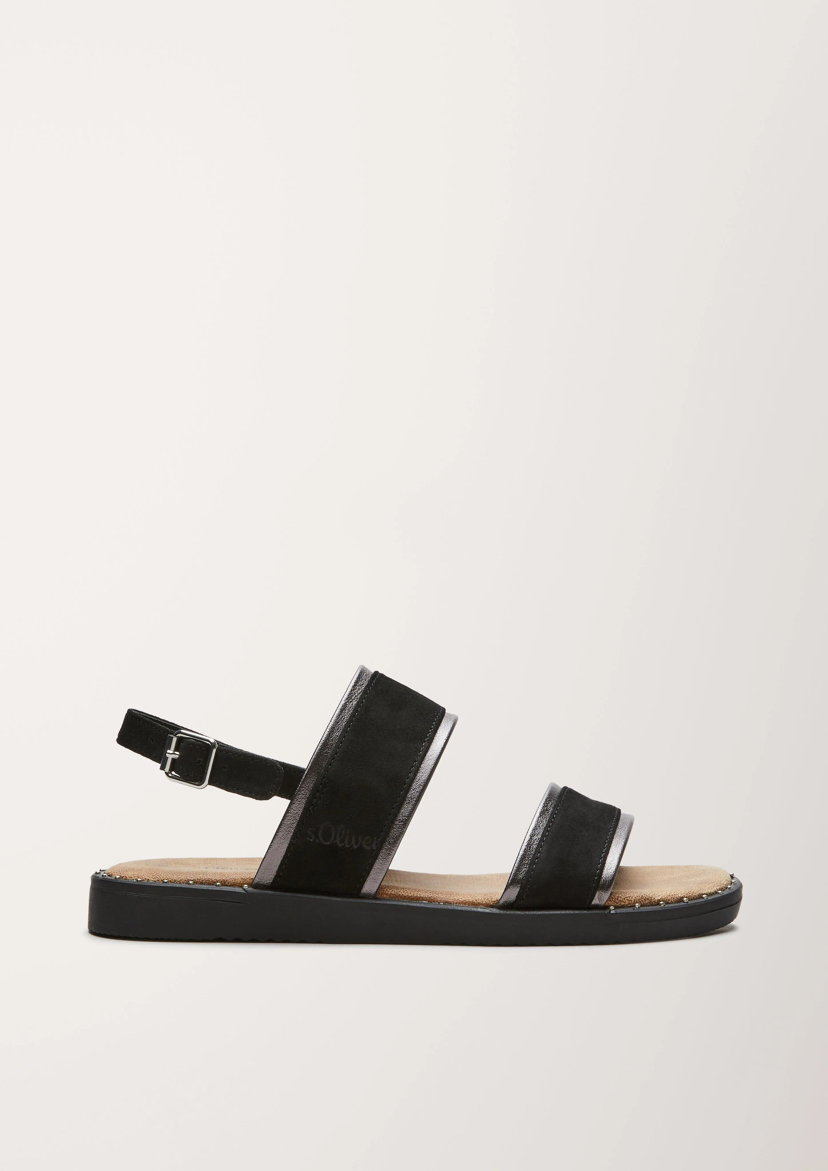 s.Oliver Vegan sandalen met metallic details