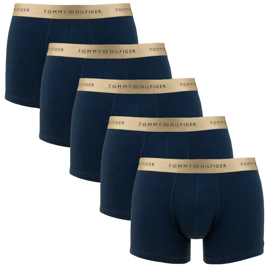TOMMY HILFIGER 5PACK BOXERS METALLIC BLAUW  