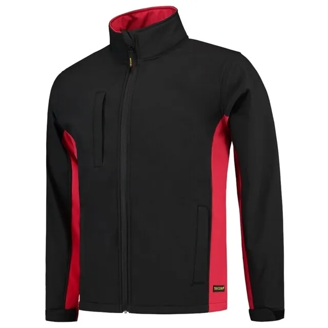 TRICORP SOFTSHELL JACK BICOLOR ZWART/ROOD MAAT S