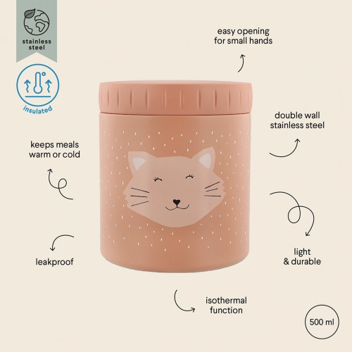 TRIXIE GEïSOLEERDE VOEDSELPOT MRS. CAT  500 ML
