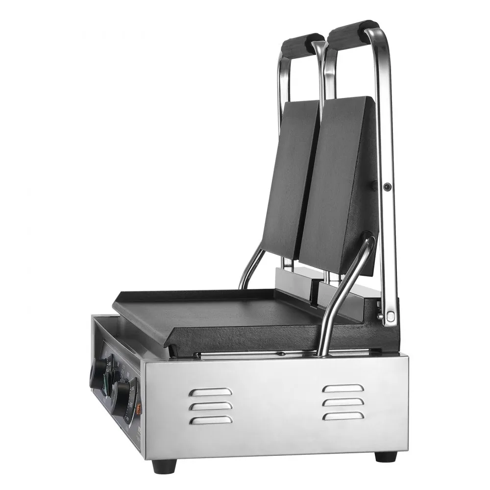 VEVOR Commerciële Panini Press Grill Elektrische Sandwichmaker Plaat Plat