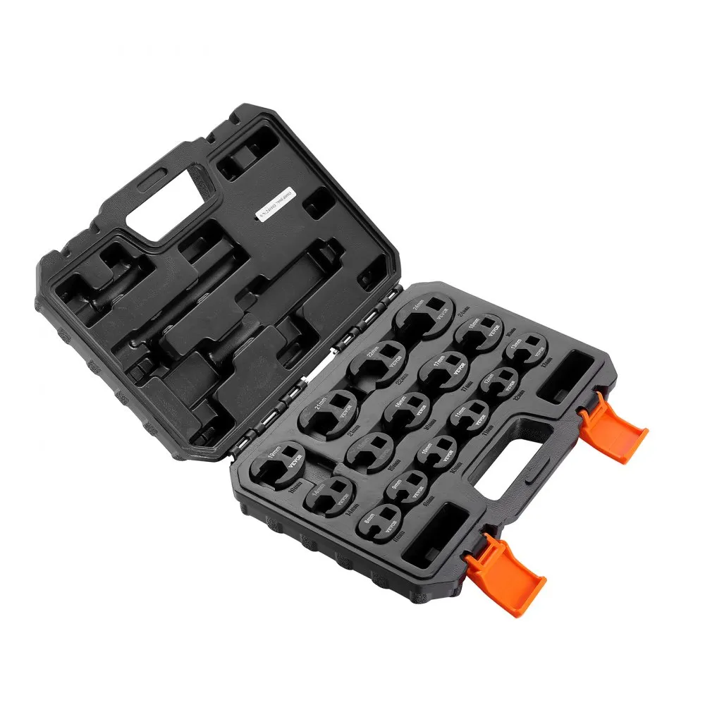 VEVOR KRAAIENPOOTSLEUTELSET 1/2 + 3/8 INCH MOERSLEUTEL 15DELIG.