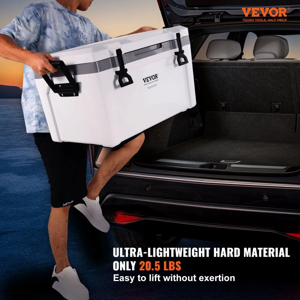 VEVOR PASSIEVE KOELBOX IJSBOX 57,26 L, GEïSOLEERDE KOELBOX CAMPING THERMISCHE BOX 4550 BLIKJES, CAMPING BOX KOELKAST MET ééN MA