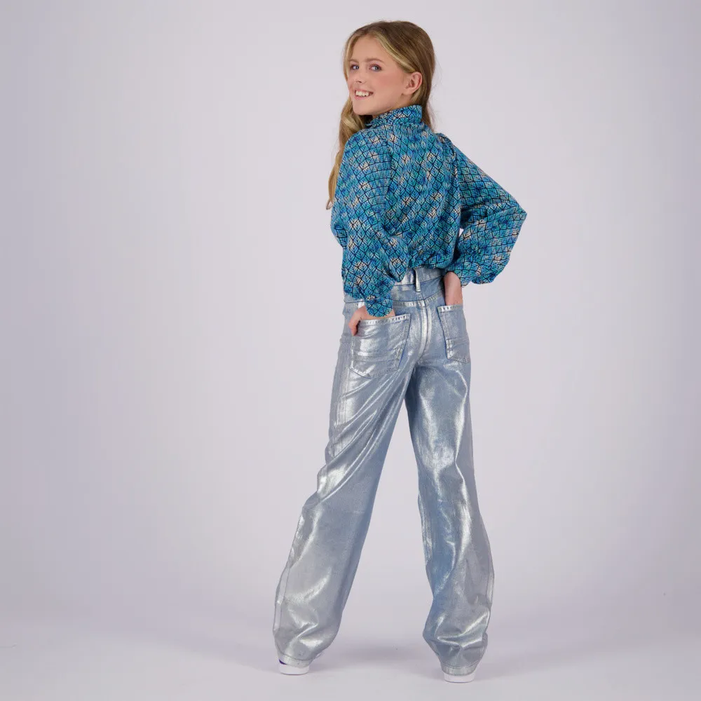   Vingino Cato Metallic Jeans Donker Blauw